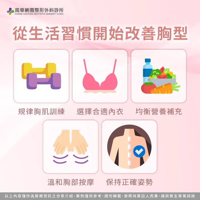 從生活習慣開始改善-胸型不好看怎麼辦