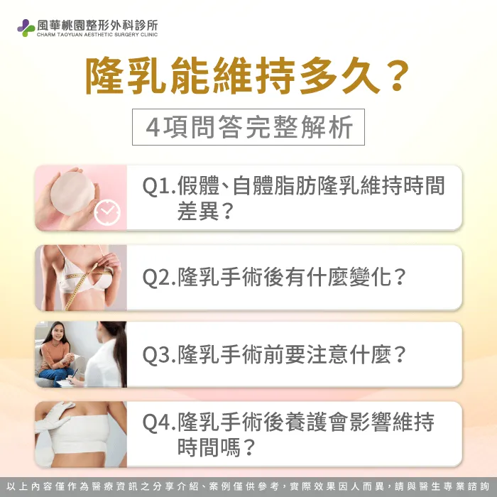 隆乳能維持多久-桃園隆乳推薦