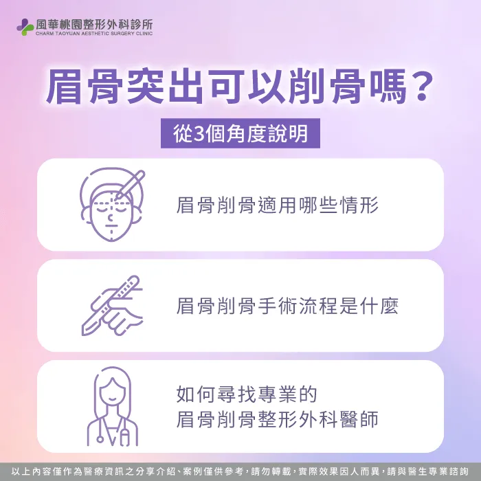 眉骨突出整形-桃園削骨推薦